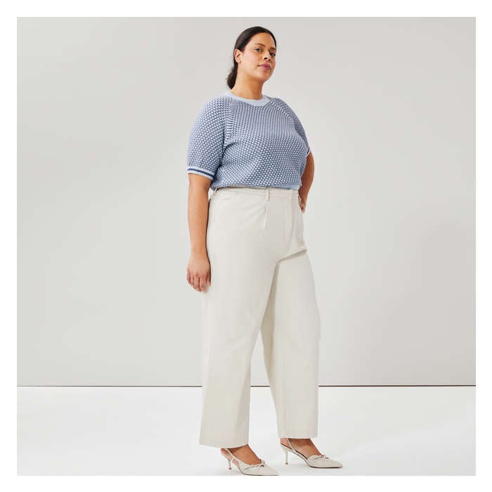 Women+ Pleated Trouser - Light Sand